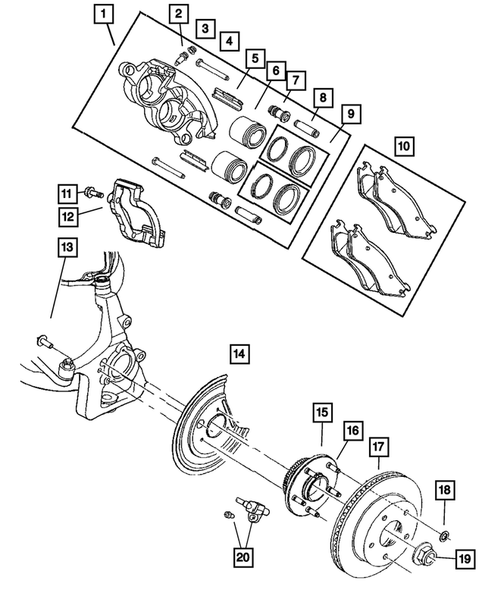 Front Brakes for 2005 Dodge Durango #0