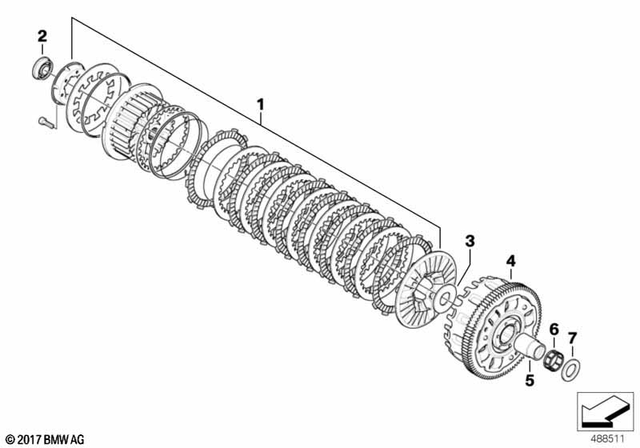 21217724329 - Clutch: Lamellar Package -  for BMW-Motorrad Image image