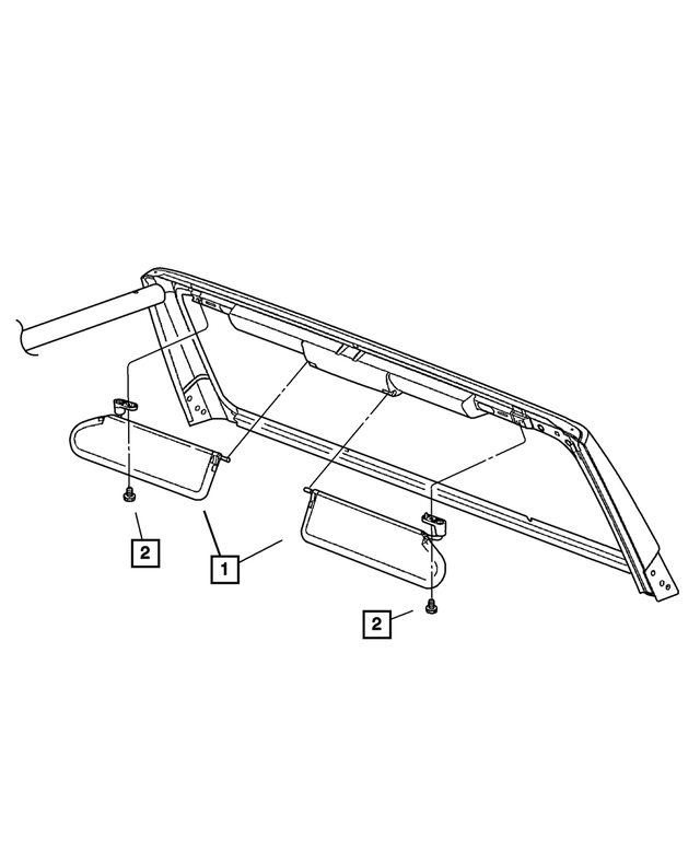 5JM151X9AB - Interior Trim: Visor, Left for Mopar Image