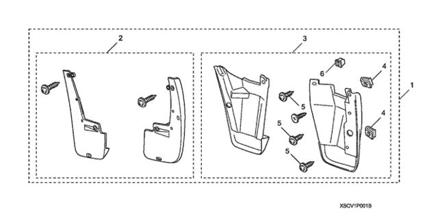 Splash Guard (SC) (2) for 2010 Honda Element #0