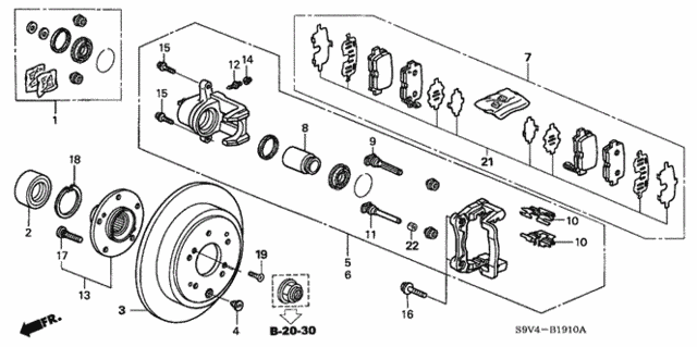 Rear Brake for 2005 Honda Pilot #0