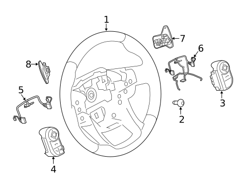 Steering Wheel for 2020 Land Rover Range Rover Evoque #1