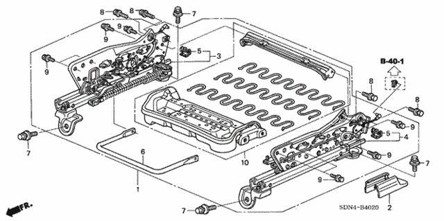 Front Seat Components (R.) (1) for 2003 Honda Accord #0