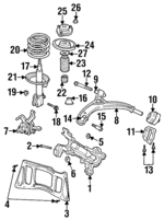5015934AA - : Knuckle for Chrysler: Grand Voyager, Town &amp; Country, Voyager | Dodge: Caravan, Grand Caravan Image