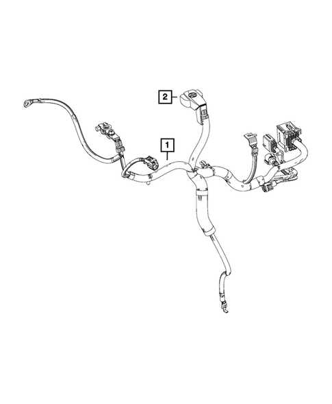 Battery, Battery Tray and Cables for 2016 Ram 1500 #1