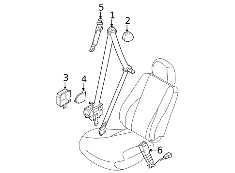 Front Seat Belts for 2009 Hyundai Tucson #0