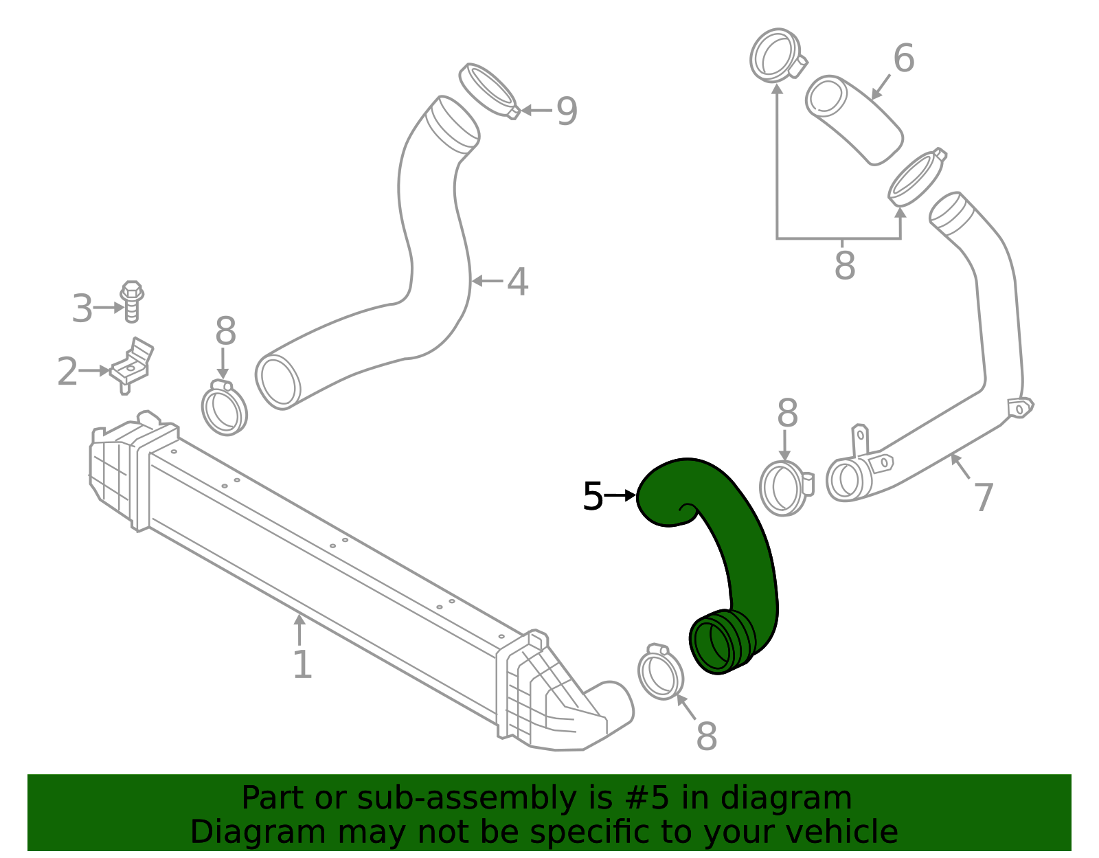2012-2016 Volvo Air Hose 31319173 | TascaParts.com