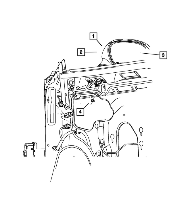 1GD73HBVAE - : Outside, Rearview, Electric, Heated Mirror, Left for Mopar Image