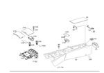 2216805350 - Panelling: Housing, Center Console for Mercedes-Benz Image
