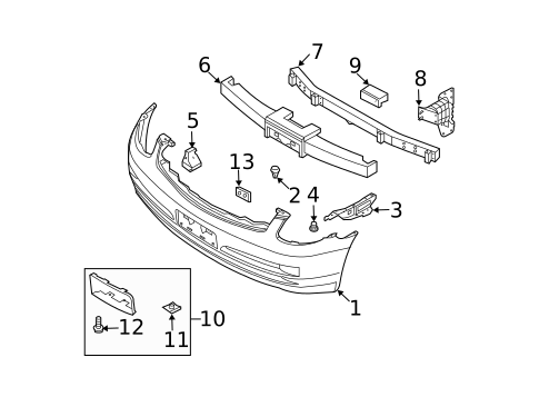 Bumper & Components - Front for 2003 INFINITI G35 #0
