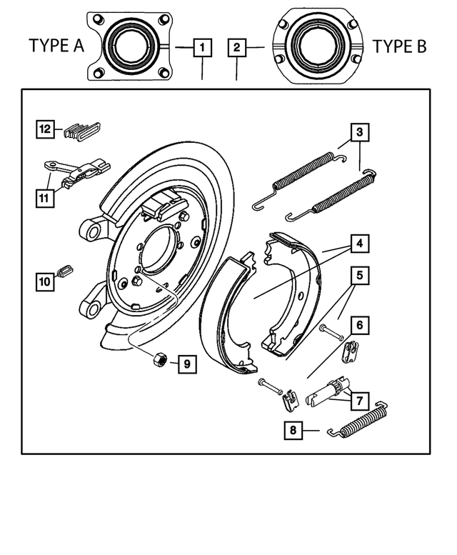 « 5114192AA – Parking Brake : Fixation De Segment De Frein Agrafe, Côtés Droit &amp; Gauche pour Mopar Image »