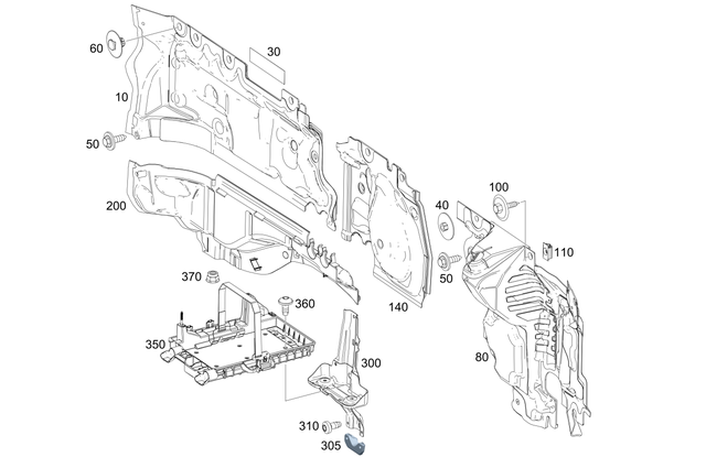 1776201902 - Cowl, Front Panel: Partition for Mercedes-Benz: 220a, A220, A35 AMG, CLA250, CLA35 AMG, GLA250, GLA35 AMG, GLB250, GLB35 AMG Image image