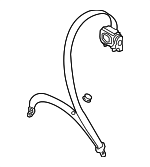 4G0857807C87R - Electrical: Center Seat Belt for Audi: A7 Quattro, RS7, S7 Image