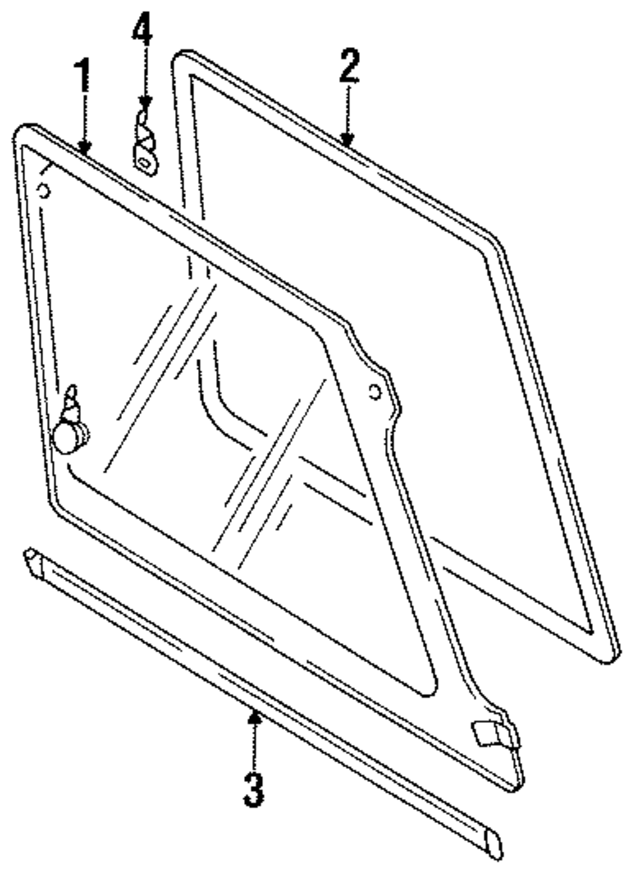 8331209E10 - : Quarter Glass for Nissan Image