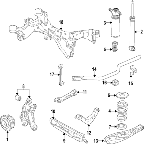 Rear Suspension for 2017 Buick Envision #1