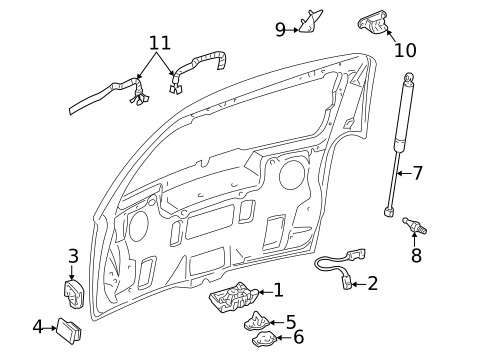 Liftgate for 2006 Pontiac Montana #0