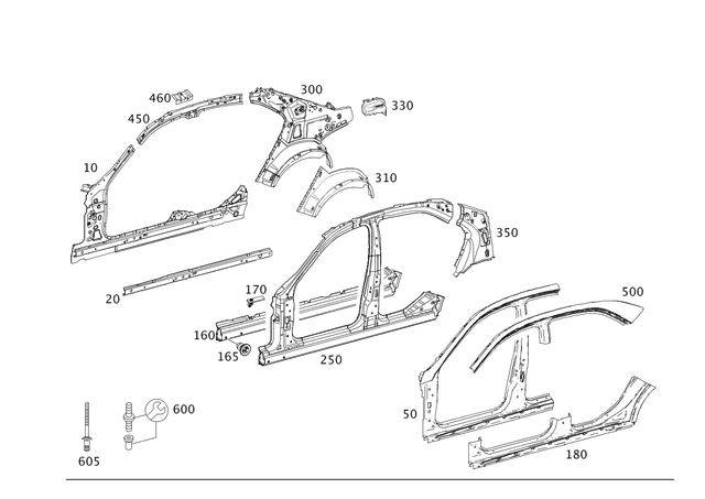212630410064 - Side Walls: Side Wall for Mercedes-Benz Image image
