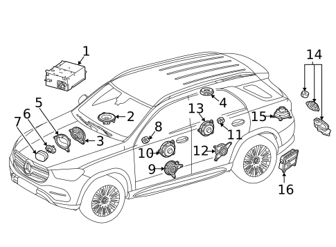 Sound System for 2022 Mercedes-Benz GLS 63 AMG&reg; #4