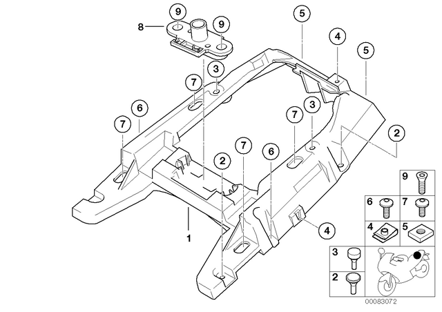 52532328817 - : Rear Carrier Part         for BMW-Motorrad Image