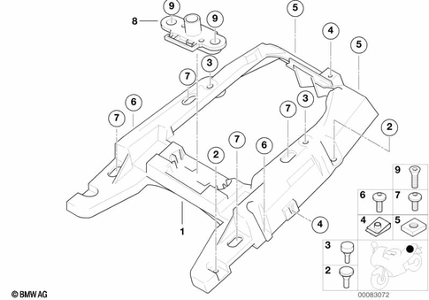 Rear Wheel Cover, License Plate Bracket for 2004 BMW-Motorrad R 1150 R #1