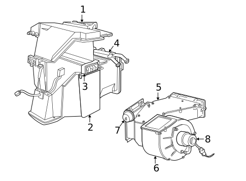 Blower Motor & Fan for 1998 Dodge B3500 #0