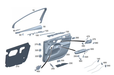 Front Door Trim for 2025 Mercedes-Benz EQE AMG SUV #0