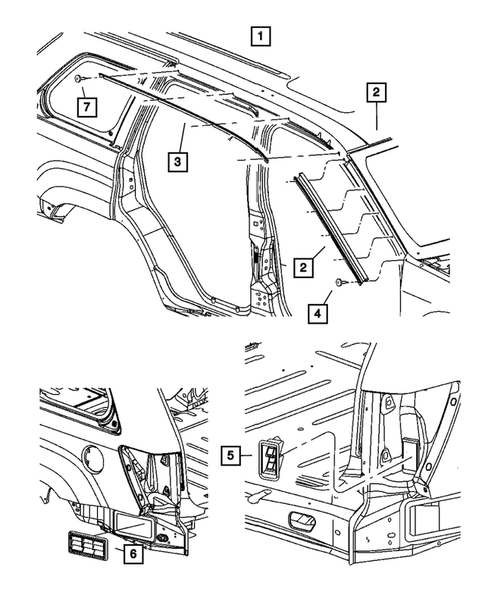 Moldings and Ornamentation for 2006 Jeep Grand Cherokee #1