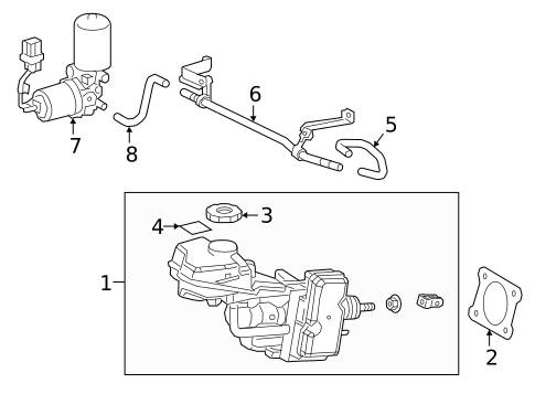 Master Cylinder - Components On Dash Panel for 2019 Toyota Avalon #0