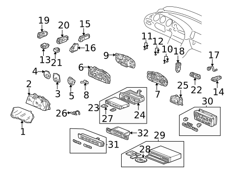 Instruments & Gauges for 1999 Acura TL #0