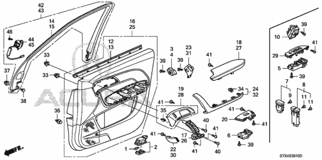 Front Door Lining for 2012 Acura MDX #0