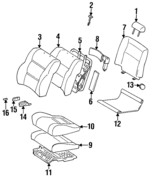 7191060151E1 - Body: Headrest for Toyota: Land Cruiser Image