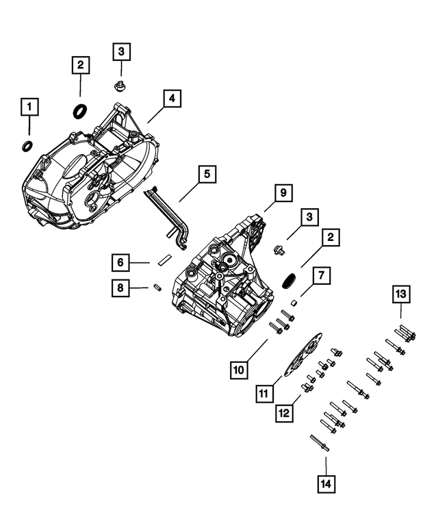 68026543AA - T355; 5-Speed; Manual Transaxle: Transmission Case for Mopar Image
