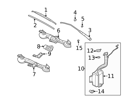 Wiper & Washer Components for 2004 Saturn Ion #1