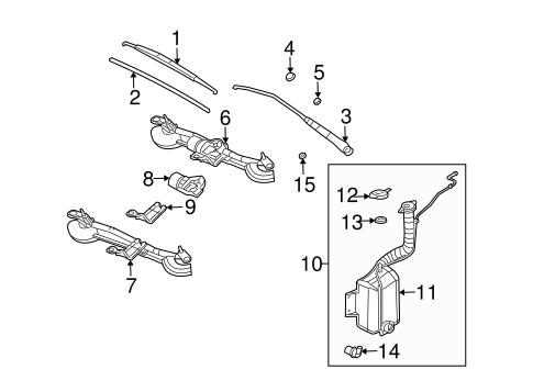 Wiper & Washer Components for 2007 Saturn Ion #1