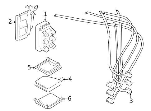 Ignition Wire & Related Components for 2000 Mazda 626 #0