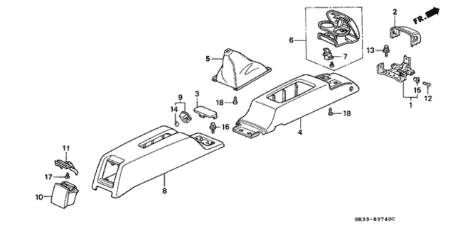 Console for 1995 Honda Civic #0