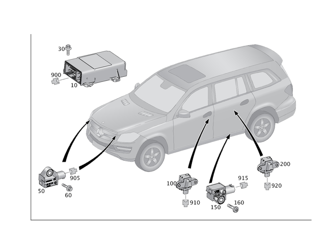 1669003903 - Electrical System: Control Unit for Mercedes-Benz: GL350, GL450, GL550, GL63 AMG, GLE300d, GLE350, GLE400, GLE63 AMG, GLS350d, GLS450, GLS550, GLS63 AMG, ML250, ML350, ML400, ML550, ML63 AMG Image image