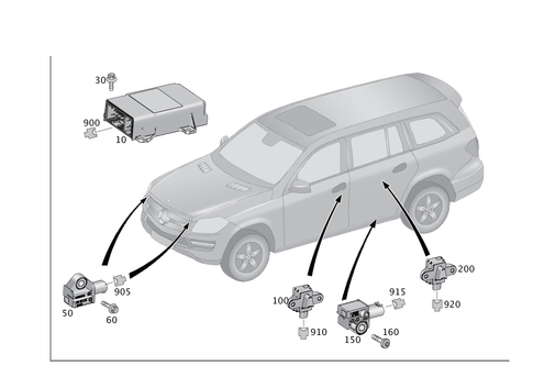 Belt Tensioner, Airbag and Side Airbag for 2018 Mercedes-Benz GLS450 #0