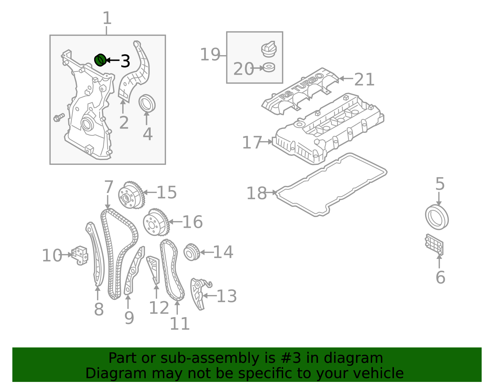 Genuine Engine Timing Cover Gasket for 2006-2014 Hyundai | Part# 21472 ...