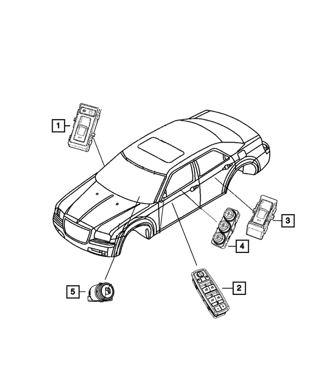 68620477AA - Electrical: Front Door Switch And Bezel for Mopar Image image