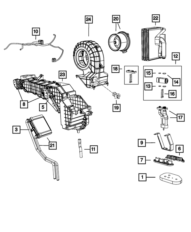 68020263AA - : Air Conditioning Evaporator for Mopar Image