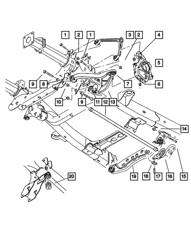 6508044AA - Front Suspension &amp; Drive: Hex Flange Head Bolt, Mounting for Mopar Image