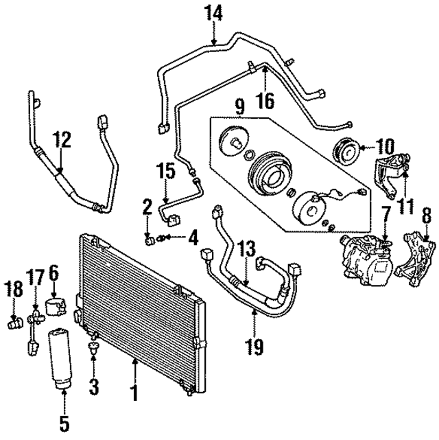 887161G040 - : AC Line for Toyota Image