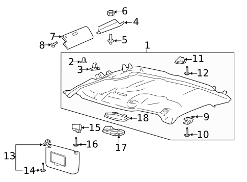 Interior Trim - Cab for 2019 Ford F-450 Super Duty #3