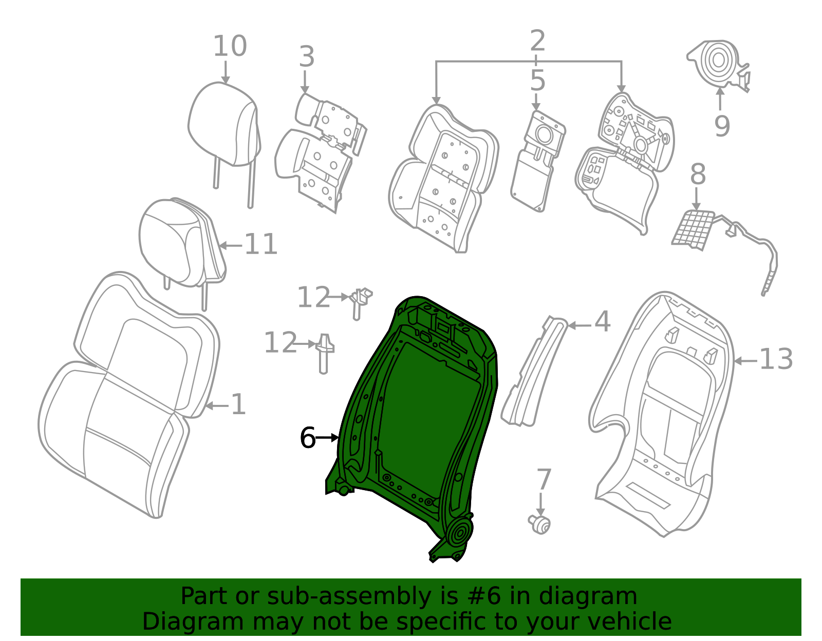 L1MZ-5461018-H - Seat Back Frame 2020-2025 Ford | Ford Parts Direct