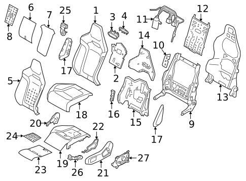 Front Seat Components for 2021 Land Rover Range Rover Sport #0