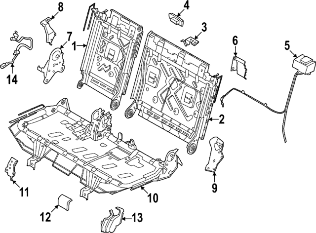896016TA1A - Body: Seat Back Frame for INFINITI: QX60 Image