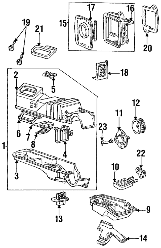 F68Z18B299AA - HVAC: Heater Case for Ford Image