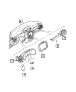 5UV71LXFAA - Interior Trim: A/c Outlet Bezel for Mopar Image