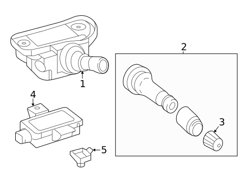 Tire Pressure Monitor Components for 2021 Mercedes-Benz AMG&reg; GT 43 #0